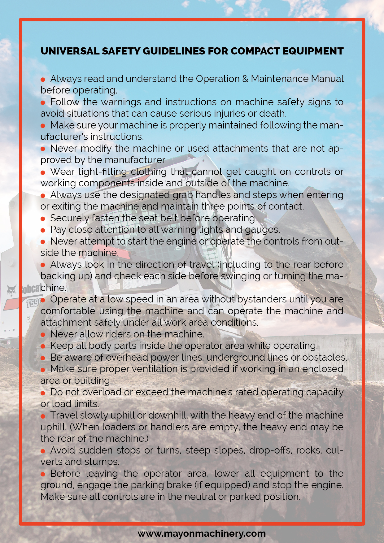 Universal Safety Guidelines for Compact Equipment