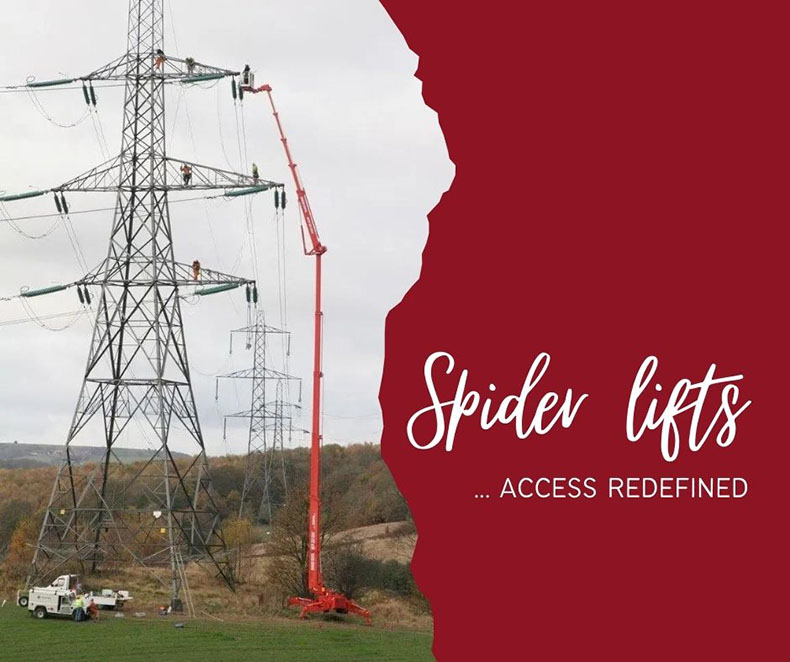 Teupen Spider Lift is used for installing smart grid components on utility poles